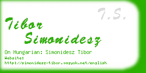 tibor simonidesz business card